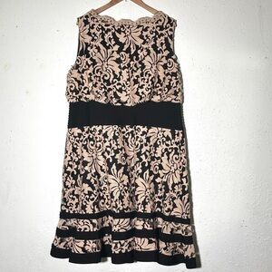Tadashi Shoji Too Floral Lace Overlay Sleeveless Dress Size 20Q/2X Women